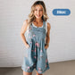 🌸2025 Nouvelle mode🌸 Combinaison en jean à imprimé floral vintage