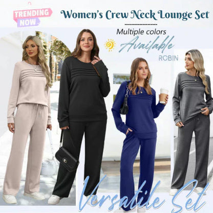 📢📢 49% de réduction !! ⏰ Ensemble Femme Confort – Haut ras du cou + pantalon à cordon ajustable 👕👖 | Doux, respirant & ultra-polyvalent ✨