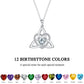 ⏳Limited-time 50% off💥Birthstone Celtic Trinity Knot Heart Necklace✨ Heart Shape Celtic Trinity Knot Birthstone Pendant
