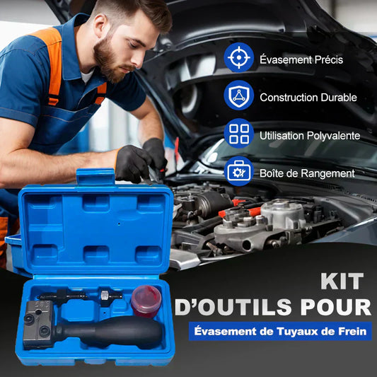 Kit Universel d'Outils d'Évasement de Tuyau de Frein Automobile🔧 - Le compagnon indispensable pour vos réparations auto! 🚗🔧