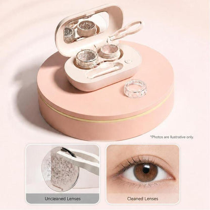 👁️ Magnetic Closure Pink Lens Travel Storage Box With Inner Vanity Mirror 💧