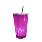 Luminous Red Bull Cup with Straw – For Parties, Bars & Events 🥤✨