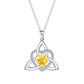 ⏳Limited-time 50% off💥Birthstone Celtic Trinity Knot Heart Necklace✨ Heart Shape Celtic Trinity Knot Birthstone Pendant