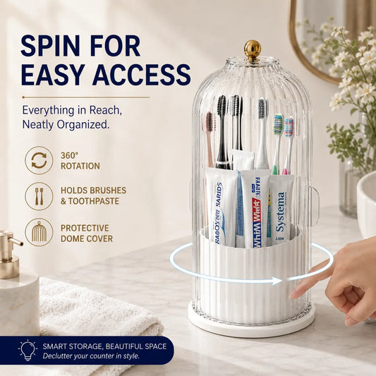 ⏳Limited-time 50% off💥Careluxpro Protect Toothbrushes Instantly! No-Dust Sliding Lid Organizer