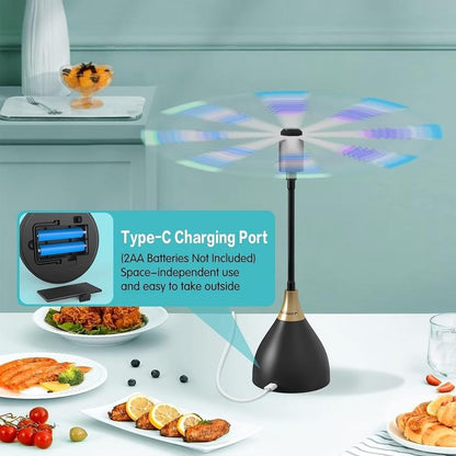 🔥Jusqu'à épuisement des stocks – 50% de Réduction !🌀Ventilateur de Table Anti-Mouches Holographique🔇
