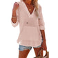 Sweat à capuche oversize pour femme avec col en V et poche kangourou pour l