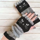 🎁 Promotion du dernier jour 50% DE RÉDUCTION 🐱 Gants tricotés pour femmes avec motif chat — Pour des mains au chaud et des doigts libres 🧶