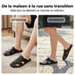 Chaussons Homme en Similicuir à Bout Fermé