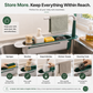 ⏳Limited-time 50% off💥2-in-1 Sink Organizer Rack – Expandable Sponge Holder & Kitchen Towel Drying Bar
