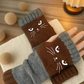🎁 Promotion du dernier jour 50% DE RÉDUCTION 🐱 Gants tricotés pour femmes avec motif chat — Pour des mains au chaud et des doigts libres 🧶