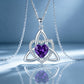 ⏳Limited-time 50% off💥Birthstone Celtic Trinity Knot Heart Necklace✨ Heart Shape Celtic Trinity Knot Birthstone Pendant