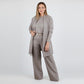 ⏳Offre spéciale à durée limitée⏰Élégant ensemble 3 pièces comprenant un long cardigan, un haut et un pantalon💞