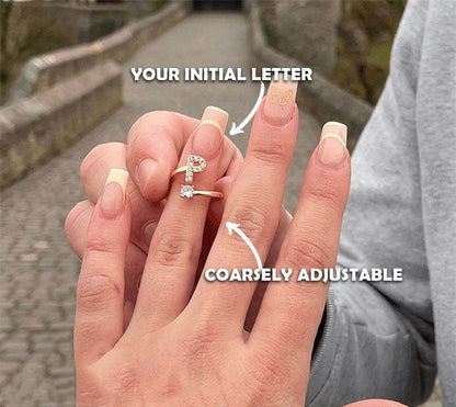 💍 50% DE RÉDUCTION! 💖 Bague Initiale d'Amour – Design Personnalisé, Finition Or & Hypoallergénique, Parfaite Pour Un Cadeau Romantique Ou Le Quotidien ✨