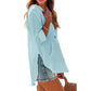 Sweat à capuche oversize pour femme avec col en V et poche kangourou pour l
