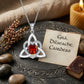 ⏳Limited-time 50% off💥Birthstone Celtic Trinity Knot Heart Necklace✨ Heart Shape Celtic Trinity Knot Birthstone Pendant