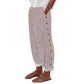 ✨🔥Pantalon rayé bleu confortable avec poches latérales💞