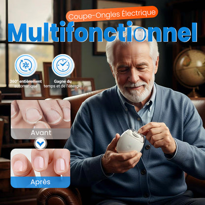 🎁ACHETEZ 2, OFFERT 1 ! ✨ Lime à Ongles Automatique Universelle – Pour Adultes et Enfants, Ponçage Sûr & Silencieux 💅✨