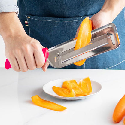 🏆 PROMO LIMITÉE 50% DE RÉDUCTION ! ✨ Mandoline de Cuisine 2 en 1 – Acier Inoxydable, Tranche Uniforme, Sécuritaire ⏳