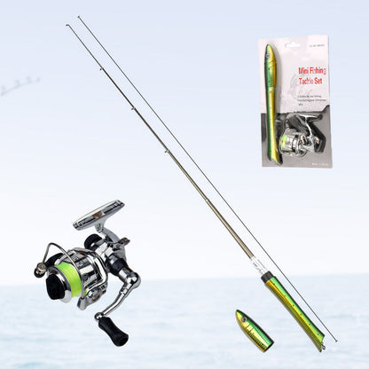 ⏳Limited-time 50% off💥Fish-Shaped Mini Pocket Travel Fishing Pole Set