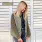 ⏳Offre à durée limitée : 50 % de réduction💥Doudoune patchwork tricotée pour femme