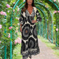 🔥Robe longue rétro bohème à col en V profond pour femme