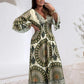 🔥Robe longue rétro bohème à col en V profond pour femme