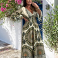 🔥Robe longue rétro bohème à col en V profond pour femme