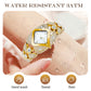 Retro Quartz Watch with Sparkling Rhinestones