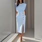 ✨50% de réduction🌸Robe midi fendue élégante pour femme