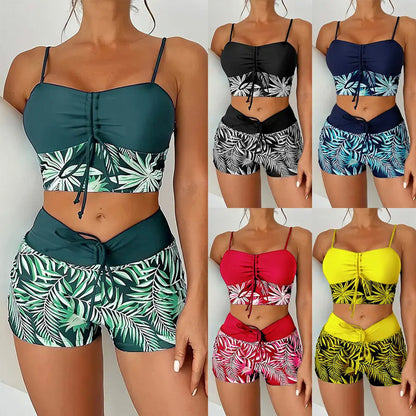 🏖️2026 Nouveau design👙✨Ensemble de maillots de bain deux pièces imprimé pour femme