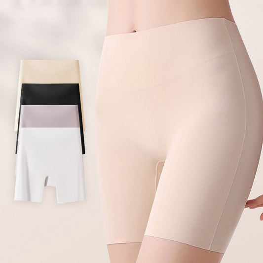 Sous-vêtements féminins taille haute en soie glacée avec contrôle de l'abdomen Hip-lifting