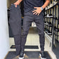 Pantalon casual slim fit en tissu uni pour homme