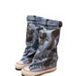 💗 PROMOTION DERNIER JOUR -55% DE RÉDUCTION 💗 Bottes mi-mollet rétro plates et souples en toile pour femmes