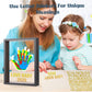 Family Handprint Set🖐️🎨 | Keepsake Frame Kit for 2-8 Members | Non-Toxic Paint Included 🎁✨