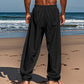 👖🌟 PROMO FLASH 50% ! Pantalon Homme Décontracté en Mélange Lin – Coupe Droite, Cordon de Serrage, Poches Renforcées, 5 Couleurs, Lavable Machine, Parfait pour l'Été & Quotidien 🍃