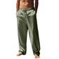 👖🌟 PROMO FLASH 50% ! Pantalon Homme Décontracté en Mélange Lin – Coupe Droite, Cordon de Serrage, Poches Renforcées, 5 Couleurs, Lavable Machine, Parfait pour l'Été & Quotidien 🍃