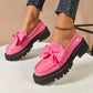 Mocassins à Plateau Élégants et Féminins avec Nœud