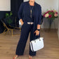 ⏳Offre spéciale à durée limitée⏰Élégant ensemble 3 pièces comprenant un long cardigan, un haut et un pantalon💞