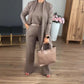 ⏳Offre spéciale à durée limitée⏰Élégant ensemble 3 pièces comprenant un long cardigan, un haut et un pantalon💞