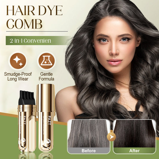 💎 ACHETEZ 1, OBTENEZ 1 GRATUIT ! 💎 Peigne Teinturant 2 en 1 pour Cheveux Gris – Couverture Naturelle, Sans Produits Chimiques & Sans Taches