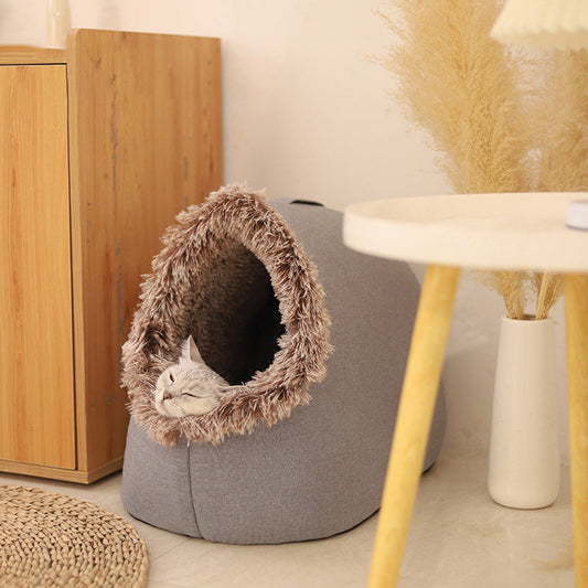 💥50% DE RÉDUCTION🐾 Lit d'hiver chaud pour animaux de compagnie