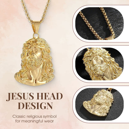 ⏳Spécial à durée limitée⏰Collier pendentif tête de Jésus✝️📿