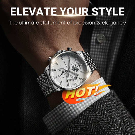 📢📢60 % de réduction !!! 🎅Montre à quartz lumineuse et étanche pour homme