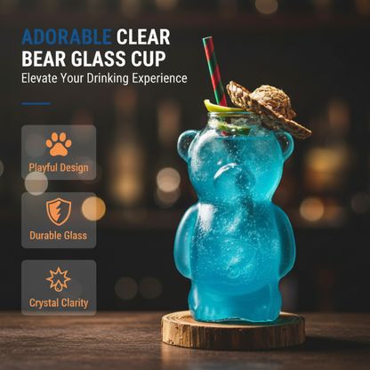✨DERNIER JOUR DE PROMOTION Adorable tasse en verre Clear Bear
