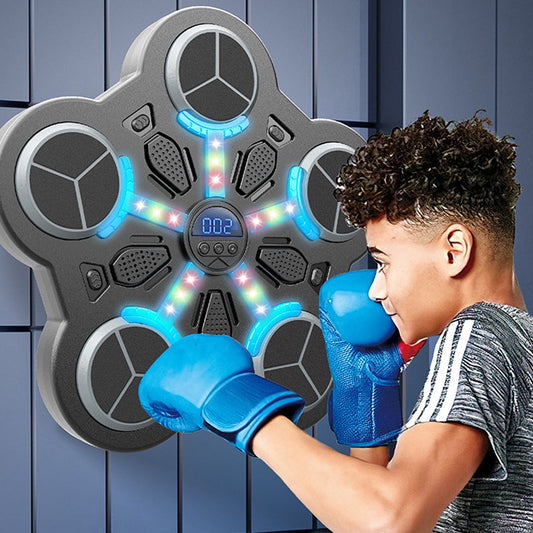 🥊 MAINTENANT À -55 % ! 🎵 Machine de boxe musicale Bluetooth – Jeu de fitness interactif, lumières LED et conception gonflable sécurisée 🎯📦