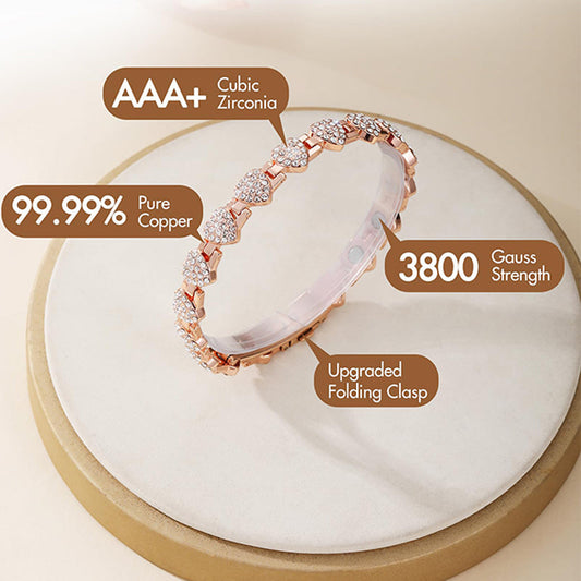 ✨ 60% de réduction – Bracelets en Cuivre Magnétiques en Forme de Cœur pour Femmes ! 💎 Élégance & Bien-être Magnétique