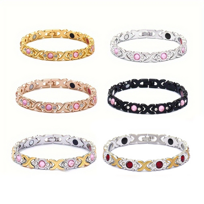 📢📢60 % DE RÉDUCTION !!! 📿💎 Bracelet Femme à Cristaux – Ajustable & Élégant pour Toutes les Occasions