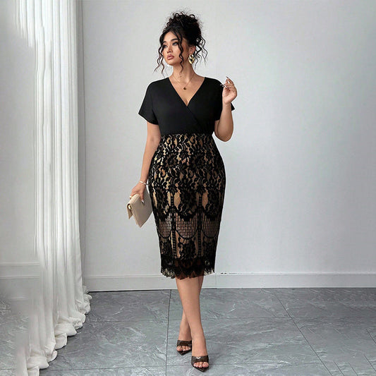 📢📢60 % de réduction !!!✨Robe décontractée à col en V pour femme