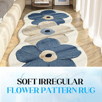 🎅 50 % de réduction – Tapis Floral Irrégulier Ultra Doux ! 🌸🧡 Confort Luxueux & Look Ludique pour Chambre ou Salon ! 🛋️✨