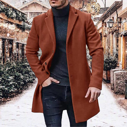 Manteau en tweed polyvalent et confortable pour homme